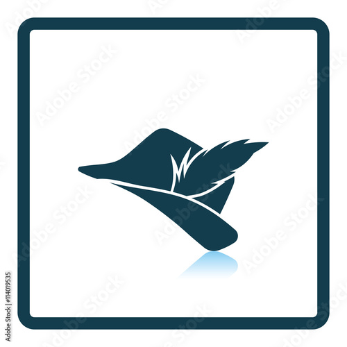 Hunter hat with feather  icon