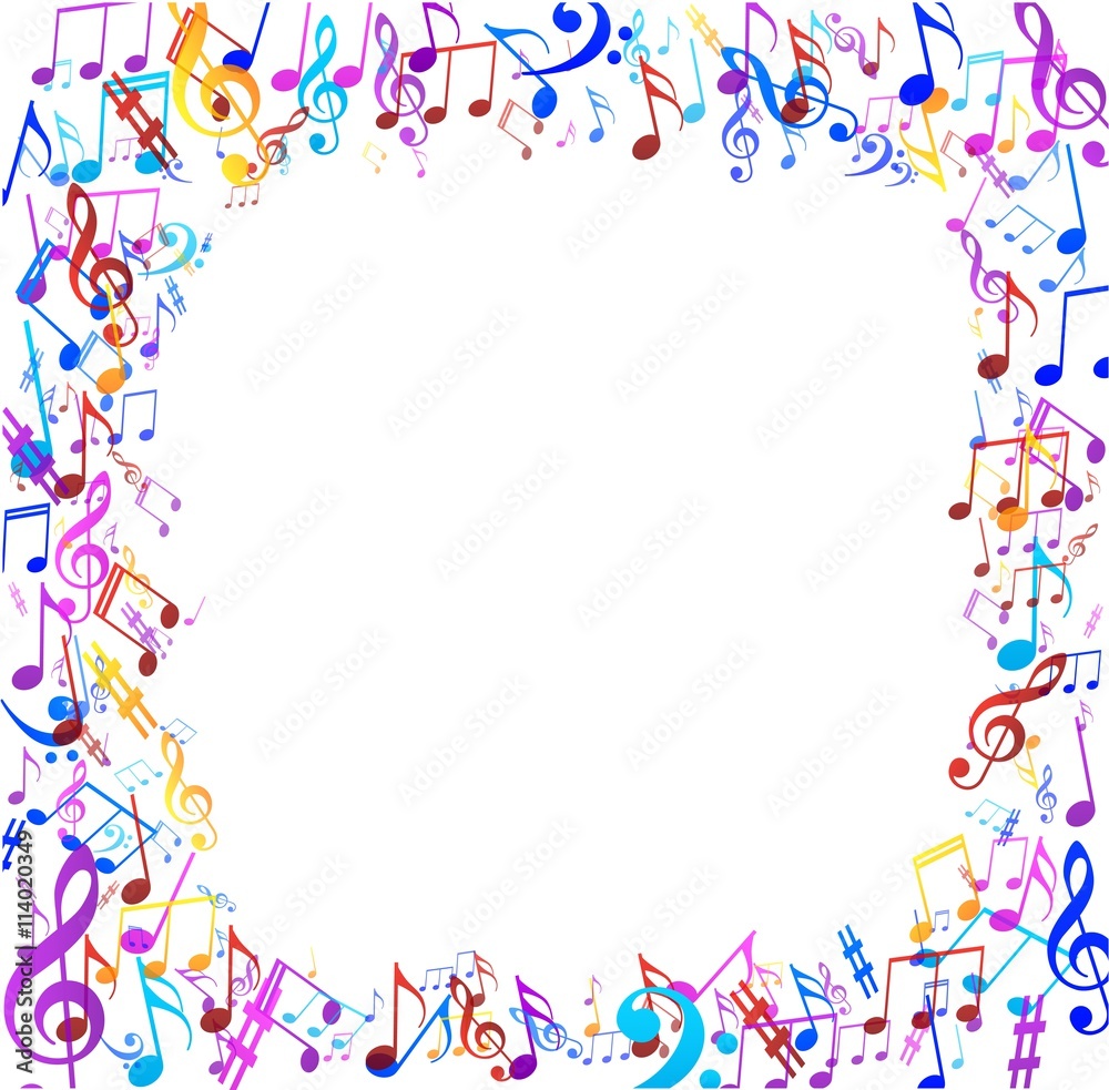 Abstract musical background with notes Abstract musical background with notes
