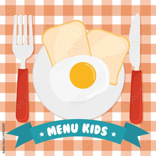 Kids menu design. photo
