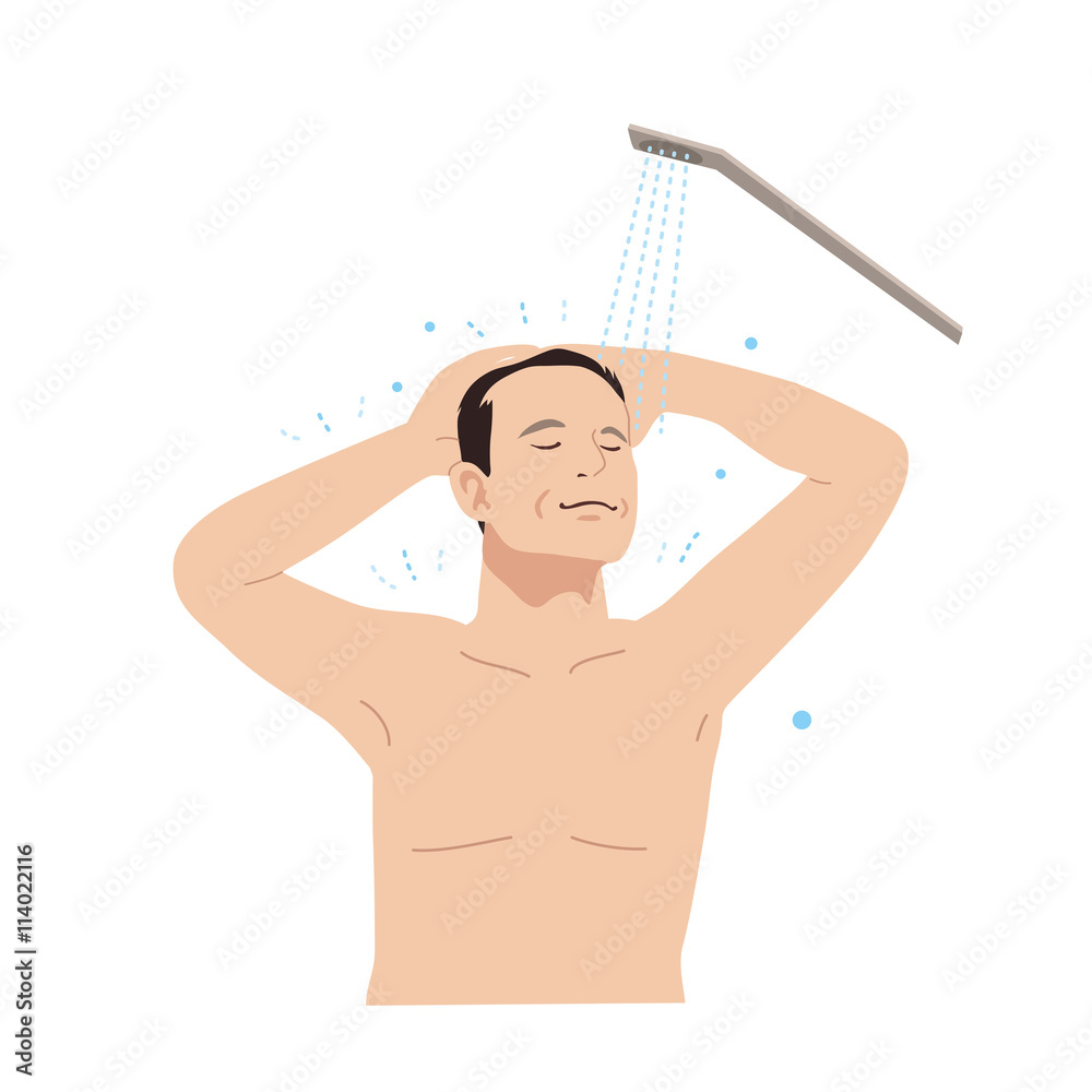 シャワー 中年男性 イラスト Stock Vector Adobe Stock シャワー 中年男性 イラスト Stock Vector Adobe Stock