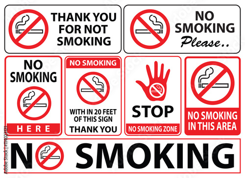 no smoking sign, easy to modify