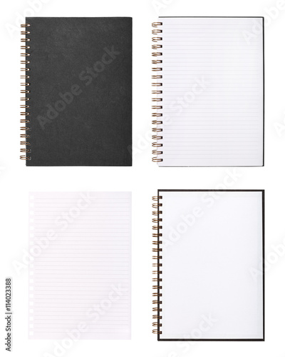 notebook or notepad on white background