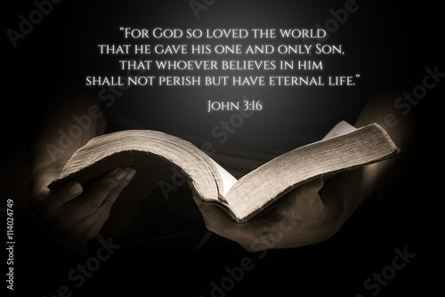 Vintage Bible Verse Background with the Bible