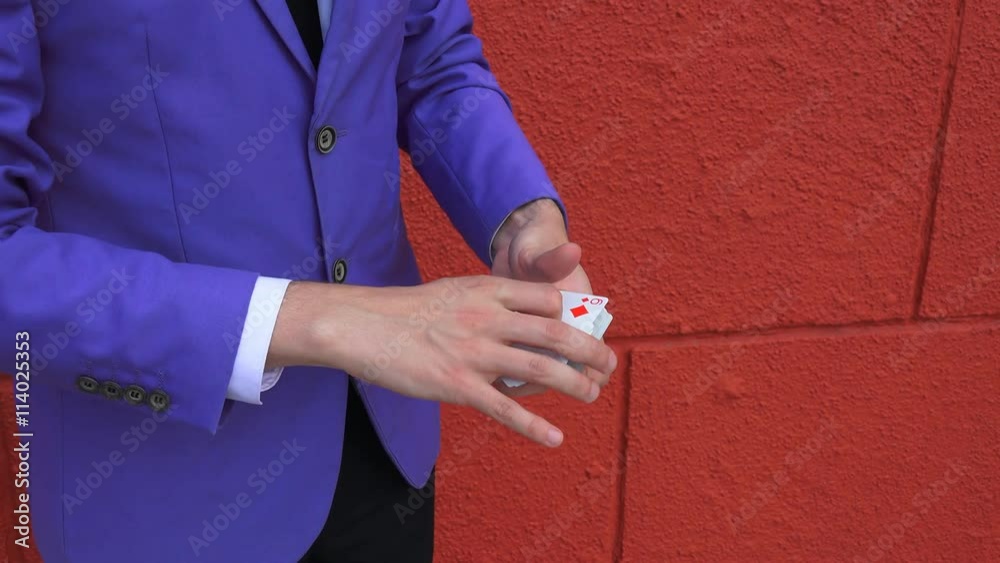 magic, gambling, casino, poker concept - close up card tricks magic, gambling, casino, poker concept - close up card tricks