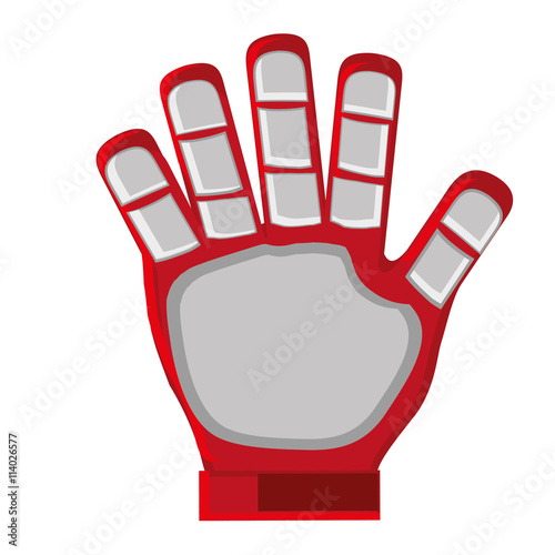 red goalkeeper glove