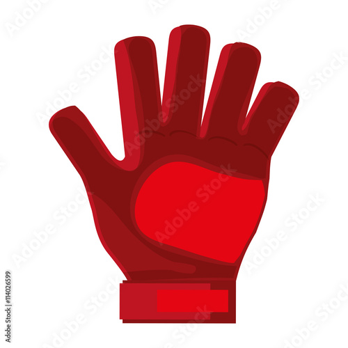 red goalkeeper glove