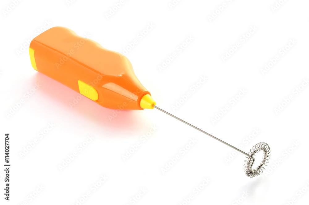 Electric frother foam maker isolated on white background Electric frother foam maker isolated on white background