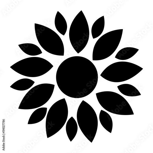 black flower icon