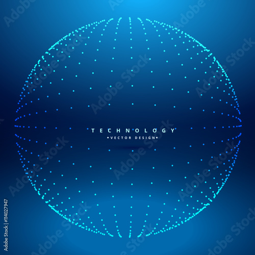 sphere made with dots and points