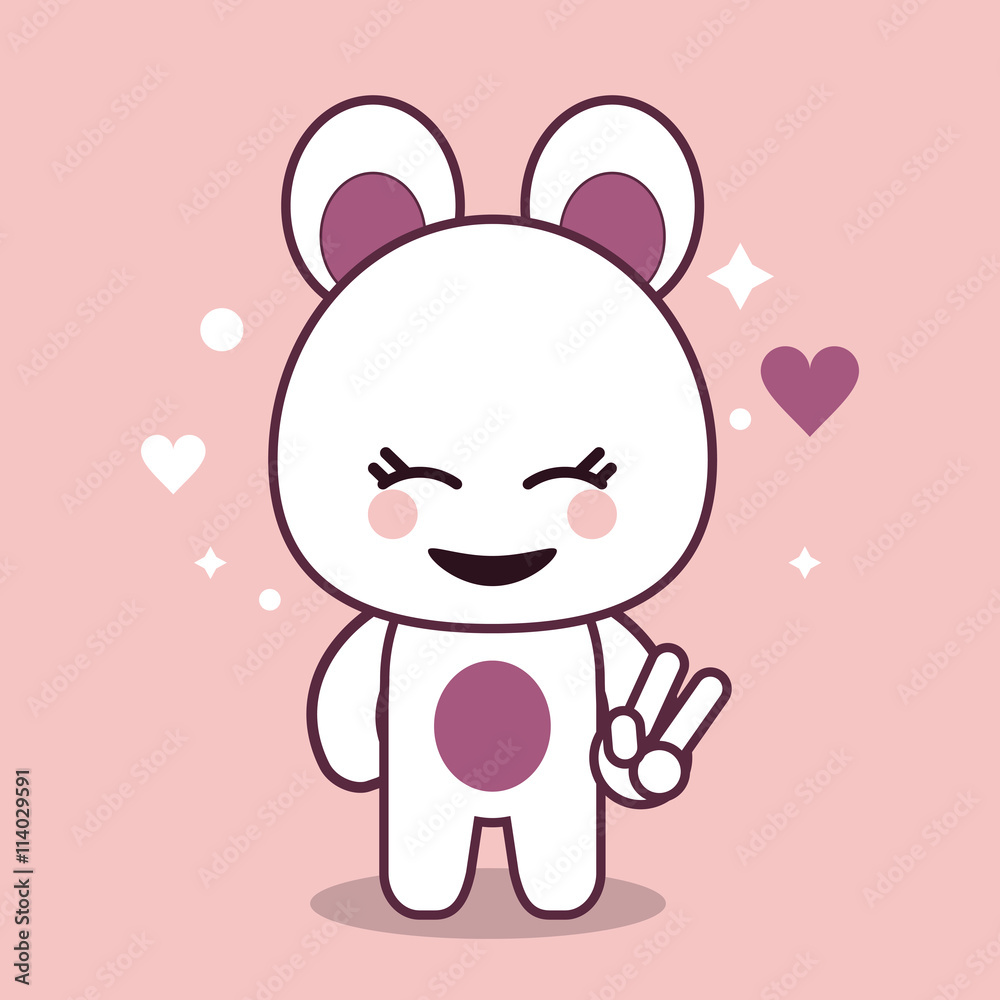 Kawaii icon. bear Cartoon design. Vector graphic Kawaii icon. bear Cartoon design. Vector graphic