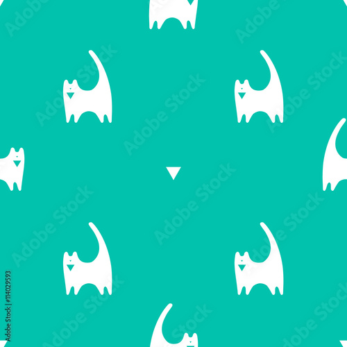 Vector seamless pattern with cats