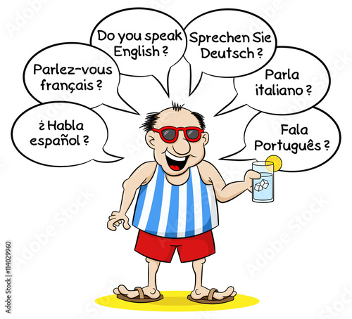 Tourist der wissen möchte, welche Sprache Sie sprechen