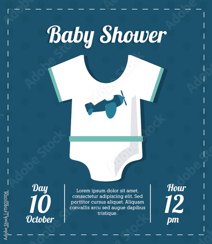 Baby Shower design. pijama cloth icon. vector graphic
