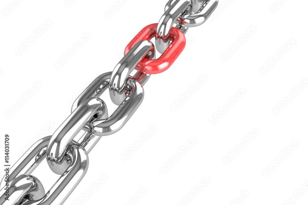 Obraz premium 3d render stainless steel chain