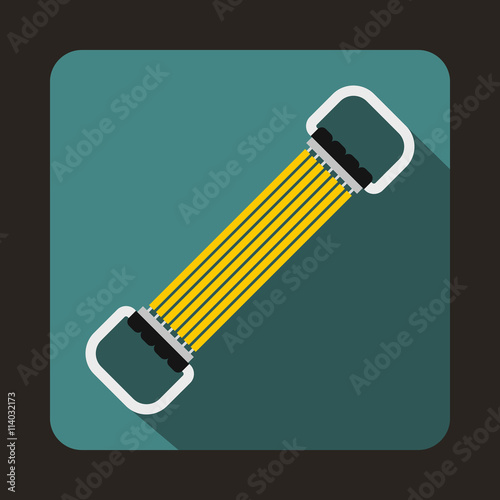 Sports stretchable belt icon in flat style