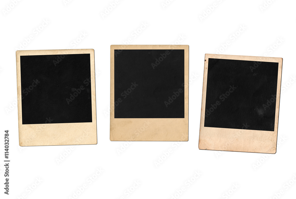 Instant photo frame isolated on white background.Polaroid-style image Instant photo frame isolated on white background.Polaroid-style image