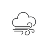 wind and clouds weather icon