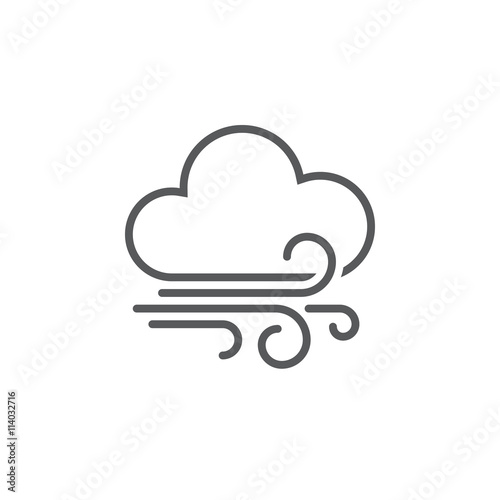 wind and clouds weather icon