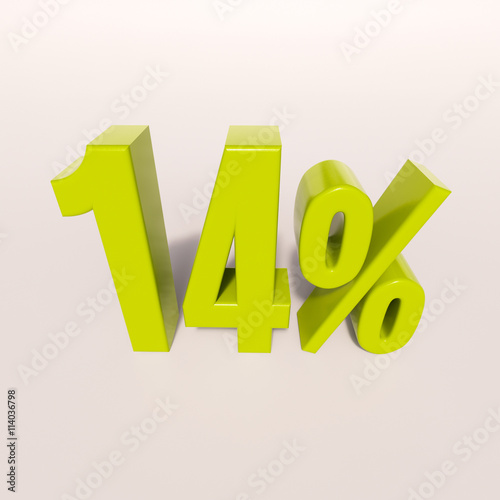 Percentage sign, 14 percent