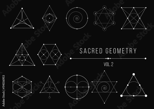 Sacred Geometry Bundle. Vector Illustration