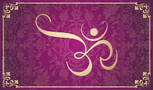 aum syllable, paisley design ,Hinduism, India