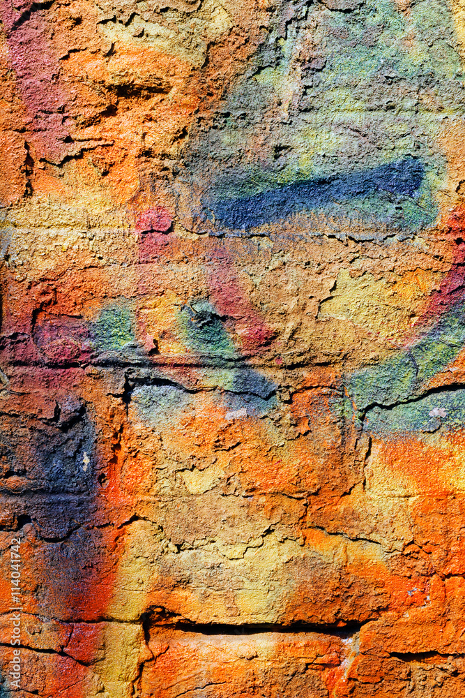 damaged old wall