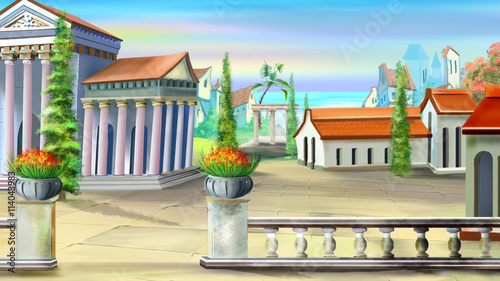 Ancient City in a Summer Day