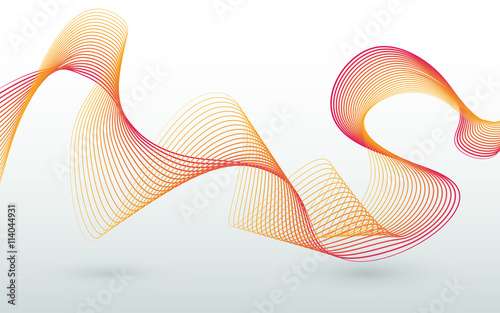 Elegante, abstrakte Wellen / Linien in modernem Design als Hintergrund