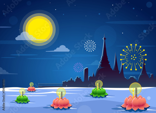 Loy Krathong festival in Thailand