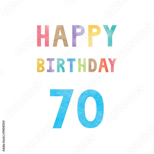 Happy 70th birthday anniversary card