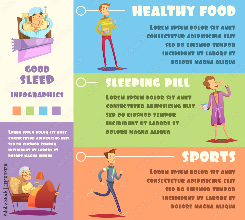 Sleep Man Infographic Sleep Man Infographic