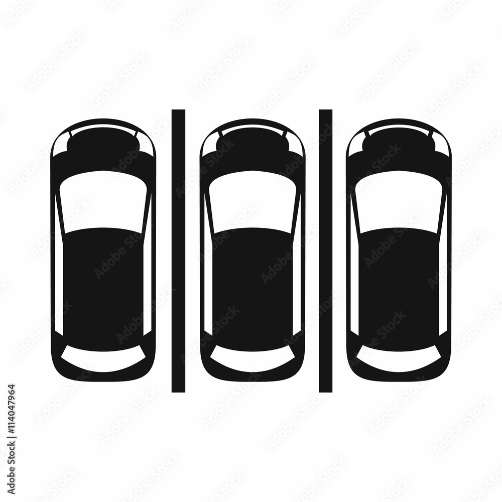 Car parking icon, simple style Car parking icon, simple style