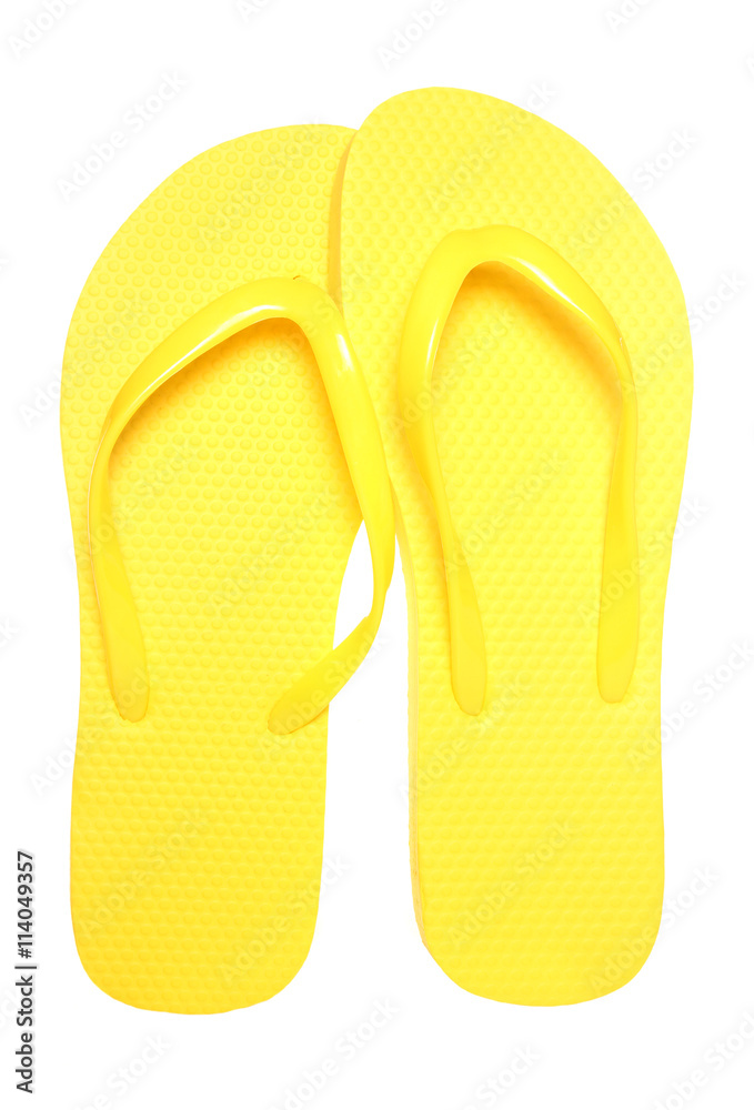 pair of yellow flip flops pair of yellow flip flops