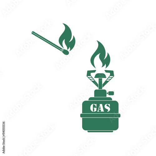 Camping stove icon vector. Vector illustration.