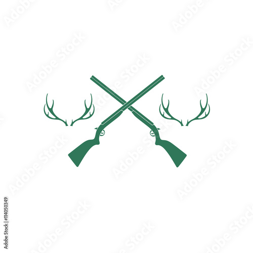 Hunting club logo icon. Vector illustration