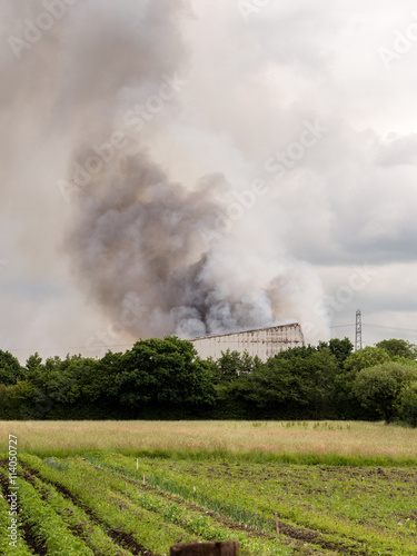 June 21st 2016. Leyland, Lancashire, Preston. Major fire at Wiltshire Shavings and sawdust supplies causing some residemnts to be evacuated.