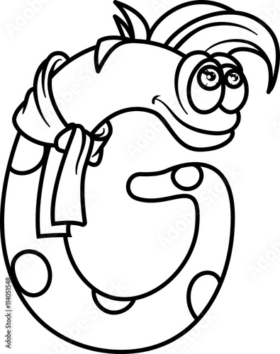 Monster alphabet coloring pages: letter G photo
