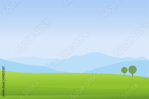 Green landscape vector