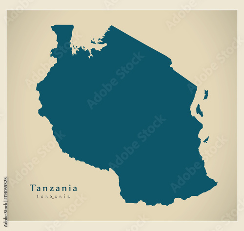 Modern Map - Tanzania TZ