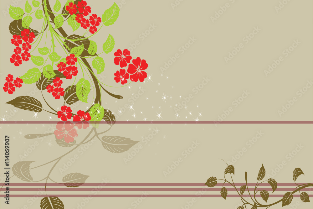 barre de fleurs
