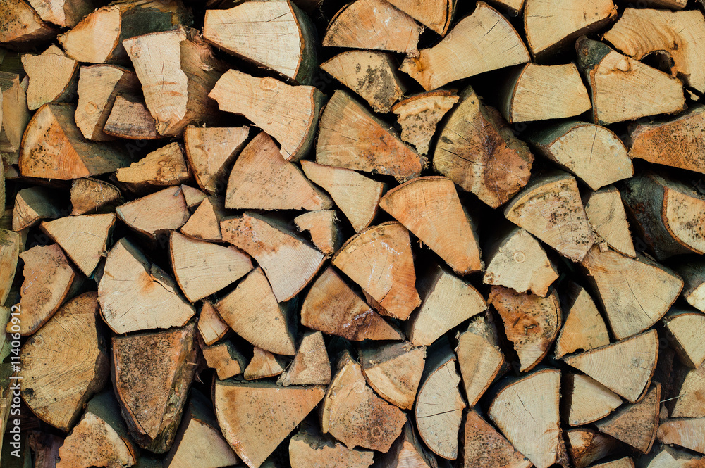 Pile of firewood. Winter is coming. Pile of firewood. Winter is coming.