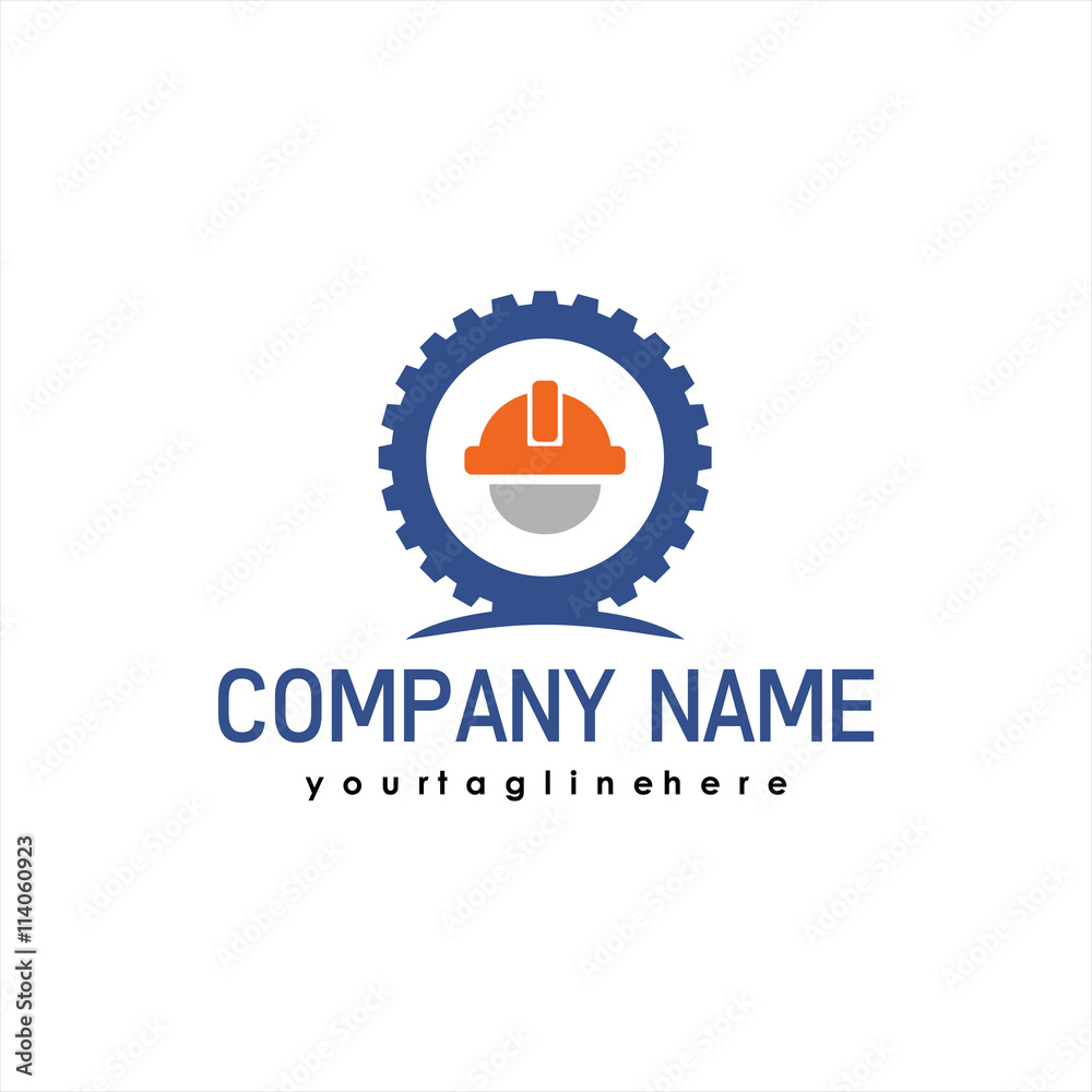 Worker and Contruction Logo Vector Worker and Contruction Logo Vector