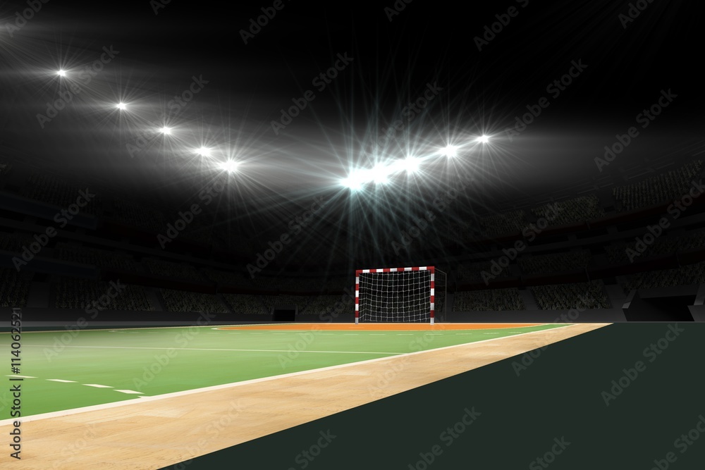 Composite image of handball field