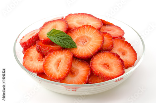 Nachspeise mit Erdbeeren