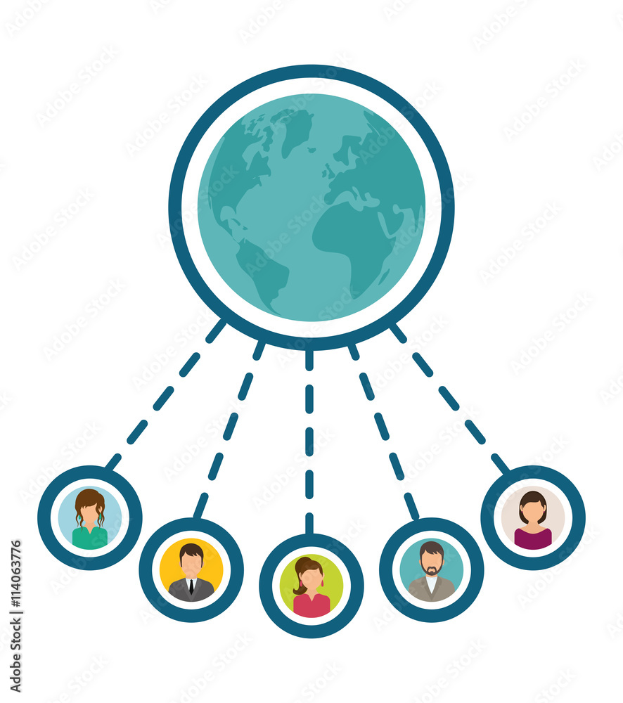 Network design. illuistration Network design. illuistration