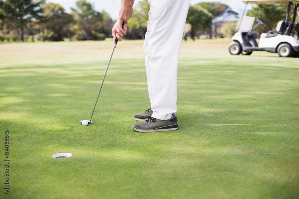 Obraz premium Low section of man playing golf 