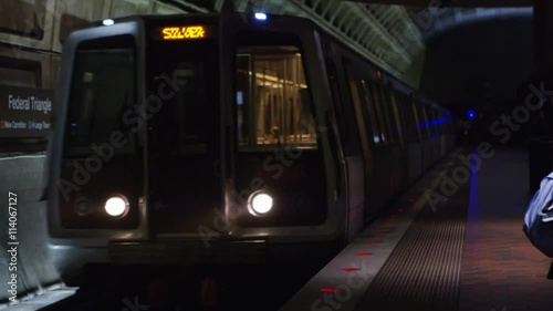 Metro arriving at federal triangle photo