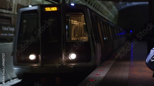 Metro arriving at federal triangle