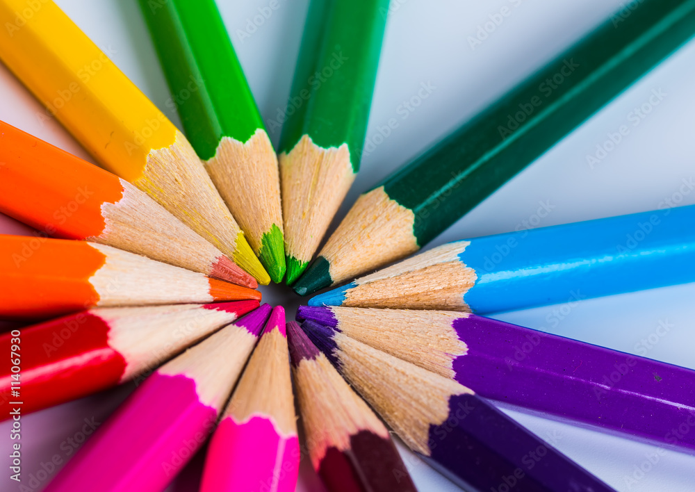 Abstract background from color pencils Abstract background from color pencils