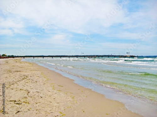 Pier of Scharbeutz  baltic sea  germany